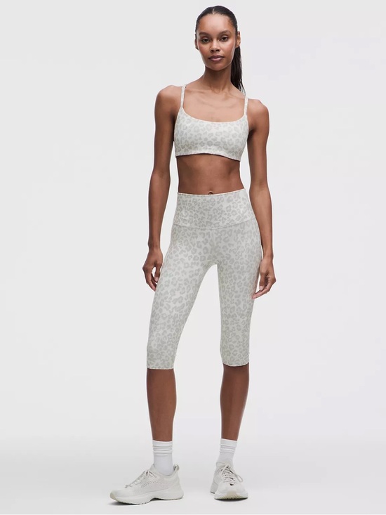lululemon athletica Pants - lululemon athletica Light Gray Leopard-Print High-Rise Cropped Leggings